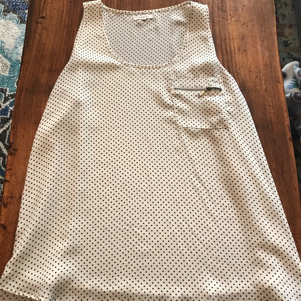 Zipper Pocket Tank Blouse